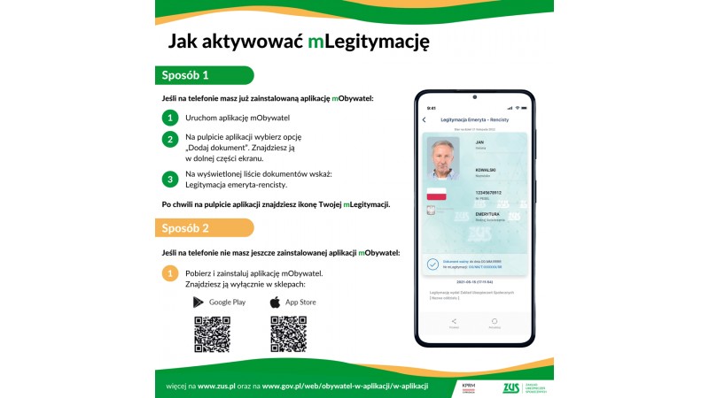 Legitymacje emeryta-rencisty są wydawane przez ZUS w formie elektronicznej, fot. mat.pras